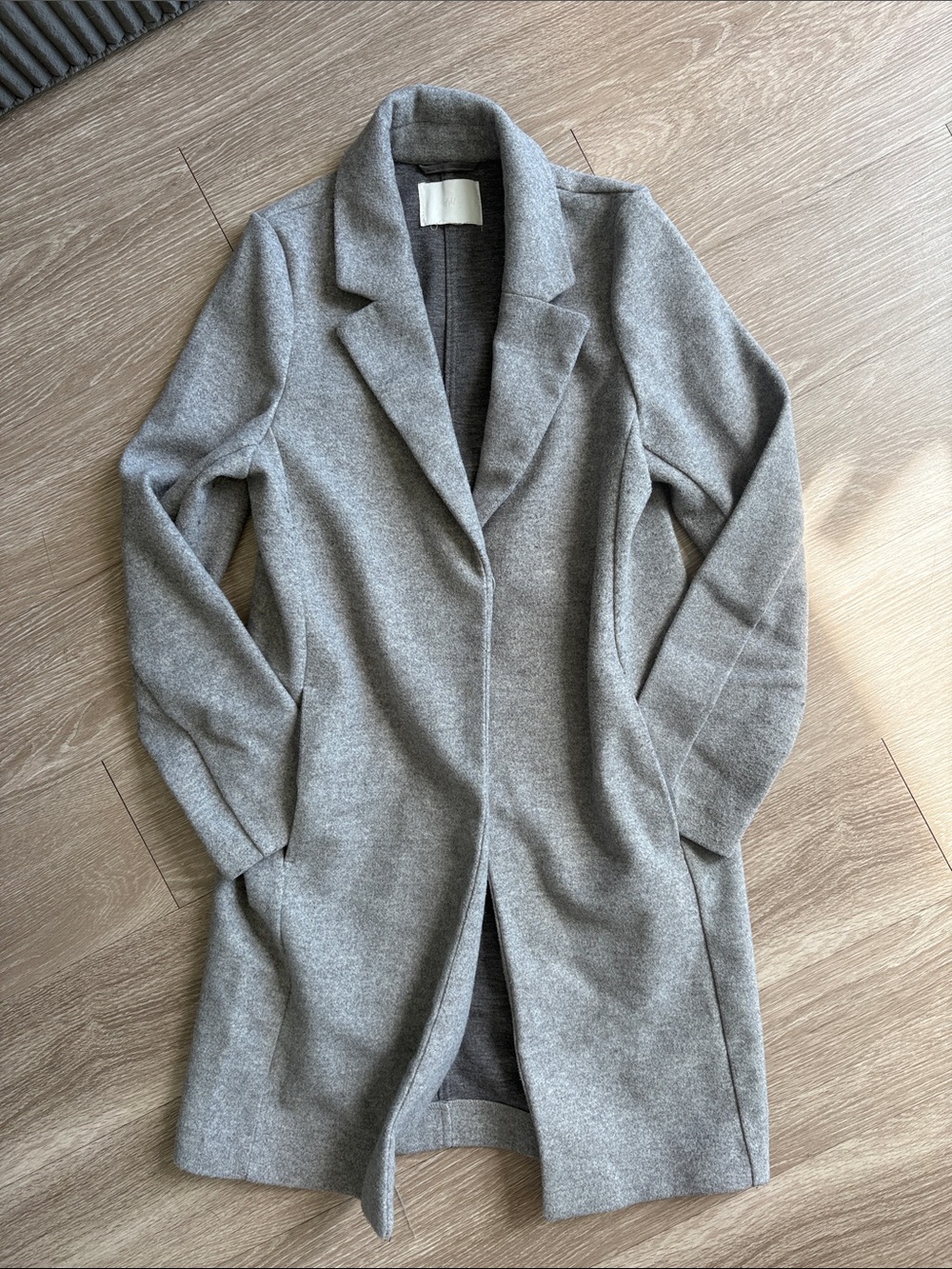 H&M Gray Women's Long Tailored Coat